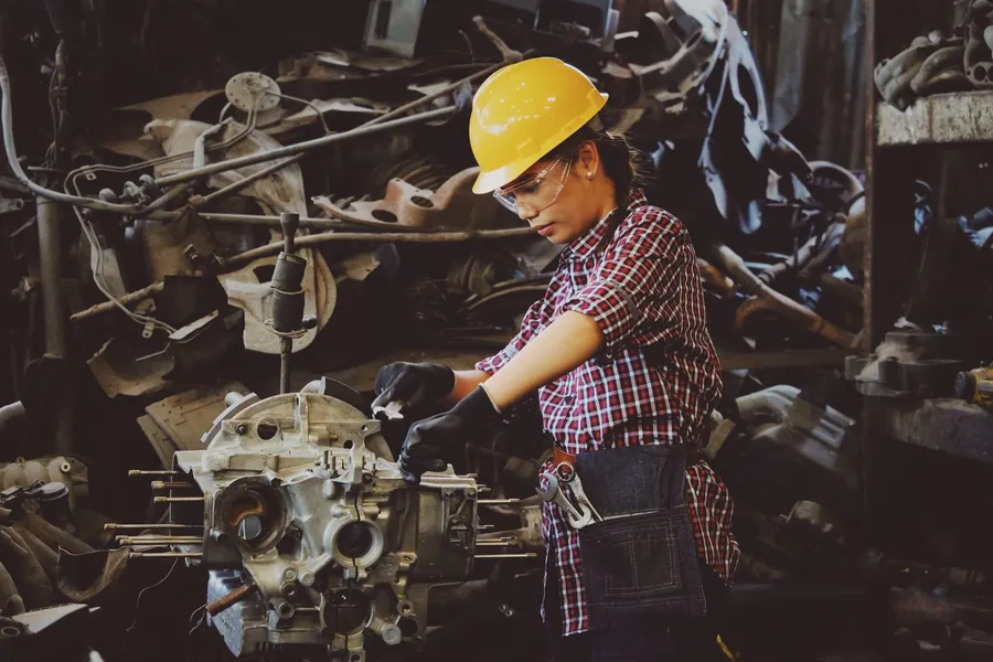 Placeholder image (Pexels): a workshop floor with machinery. Client photography to follow.